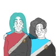 doodle f:startrekflorafauna fanart oc:abstractmerp oc:clovervlyty sfw // 800x800 // 305KB